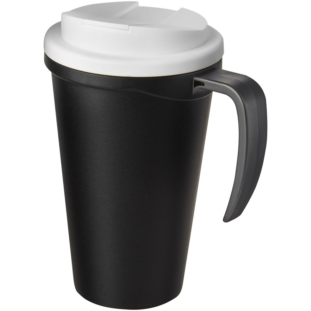 Americano® Grande 350 ml mug with spill-proof lid 210421 - Czarno-biały