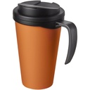 Americano® Grande 350 ml mug with spill-proof lid 210421 - Pomarańczowo-czarny