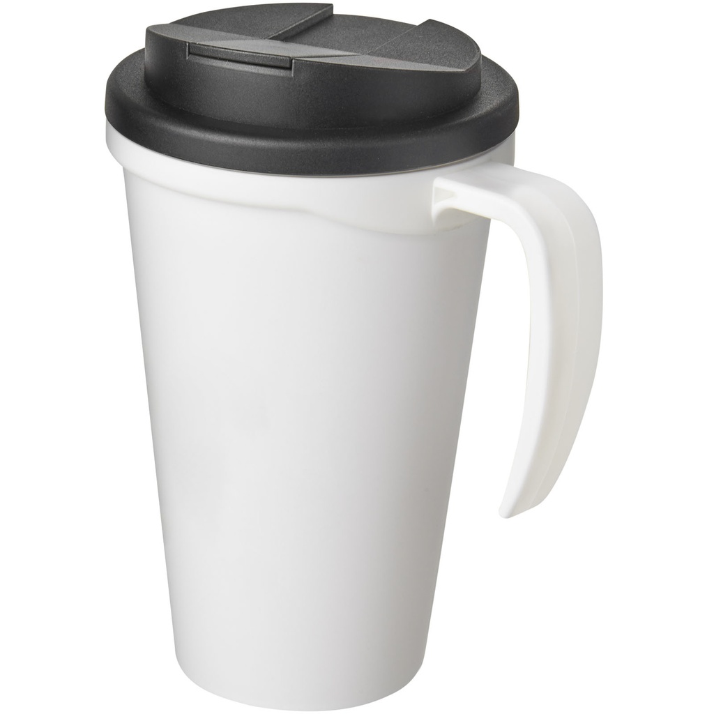 Americano® Grande 350 ml mug with spill-proof lid 210421 - Biało-czarny
