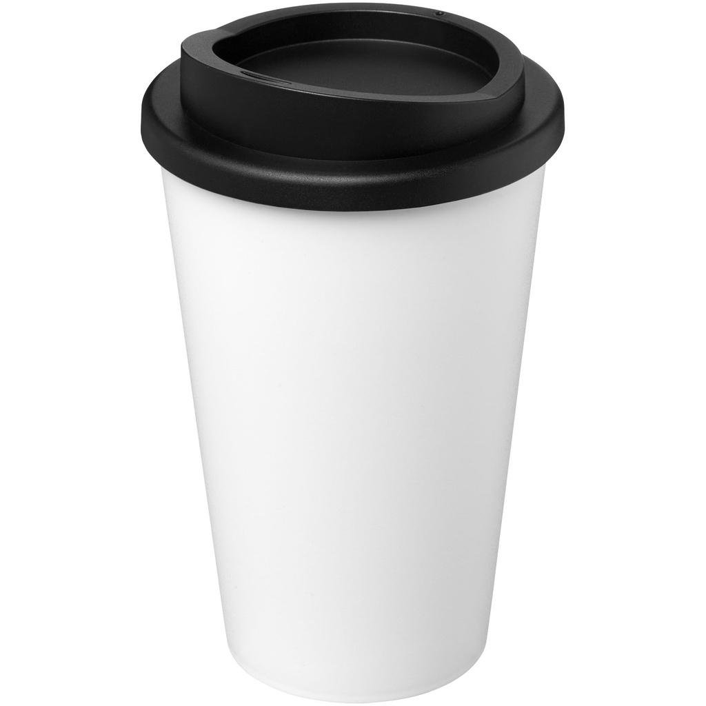Kubek termiczny americano® o pojemności 350 ml z materiałów pochodzących z recyklingu 210691 - Biało-czarny