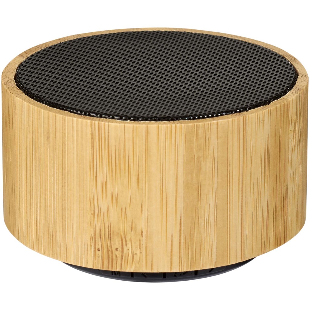 Bambusowy głośnik Cosmos z funkcją Bluetooth® 124100 - Naturalno-czarny