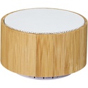 Bambusowy głośnik Cosmos z funkcją Bluetooth® 124100 - Naturalno-biały