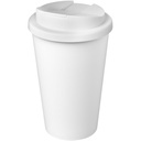 Kubek Americano® Eco z recyklingu o pojemności 350 ml z pokrywą odporną na zalanie 210425 - Biały
