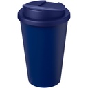 Kubek Americano® Eco z recyklingu o pojemności 350 ml z pokrywą odporną na zalanie 210425 - Niebieski