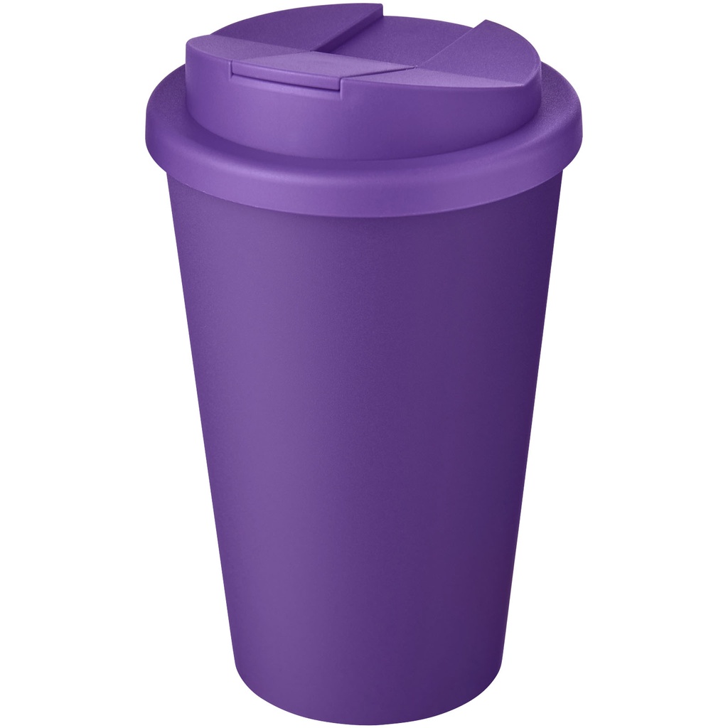 Kubek Americano® Eco z recyklingu o pojemności 350 ml z pokrywą odporną na zalanie 210425 - Fioletowy