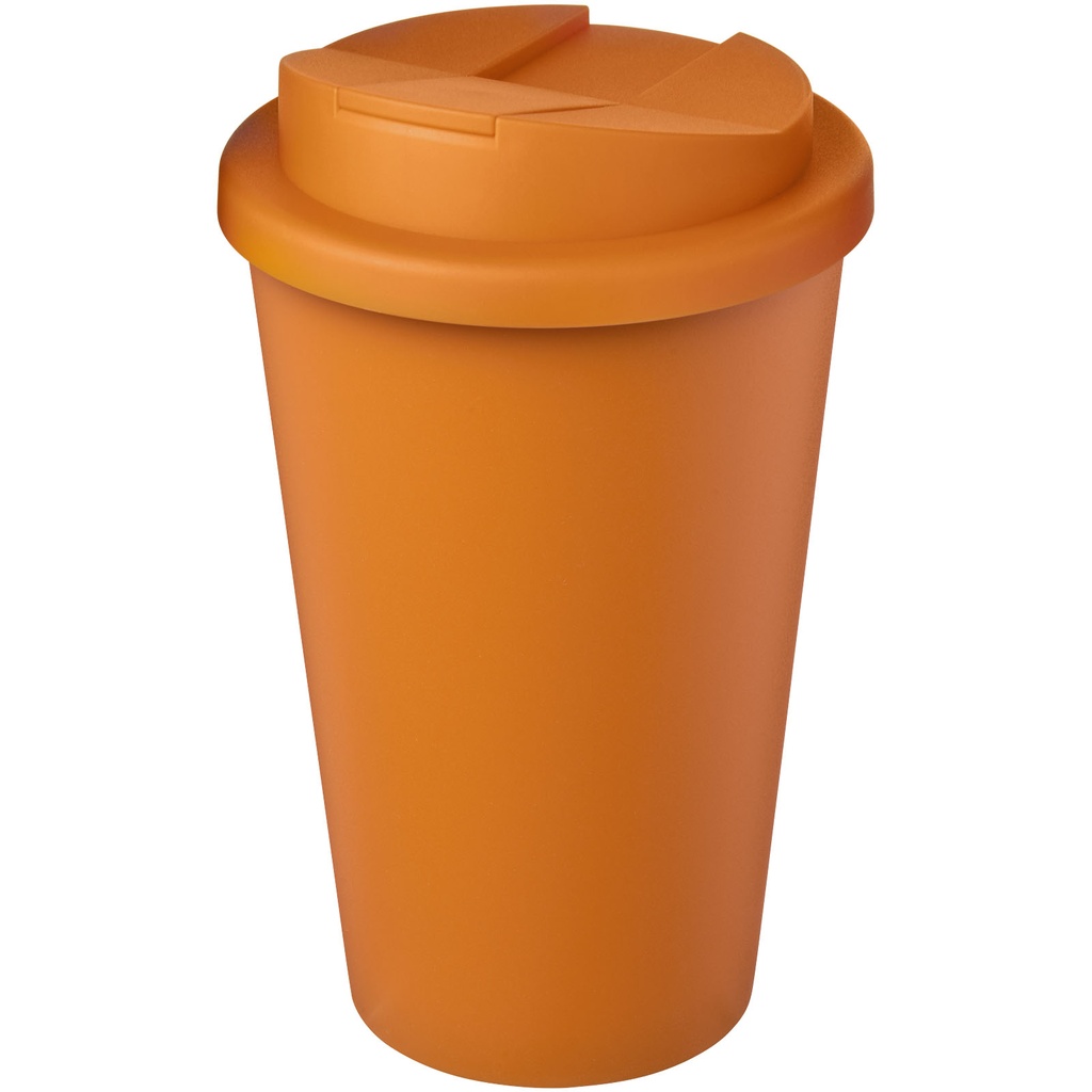 Kubek Americano® Eco z recyklingu o pojemności 350 ml z pokrywą odporną na zalanie 210425 - Pomarańczowy