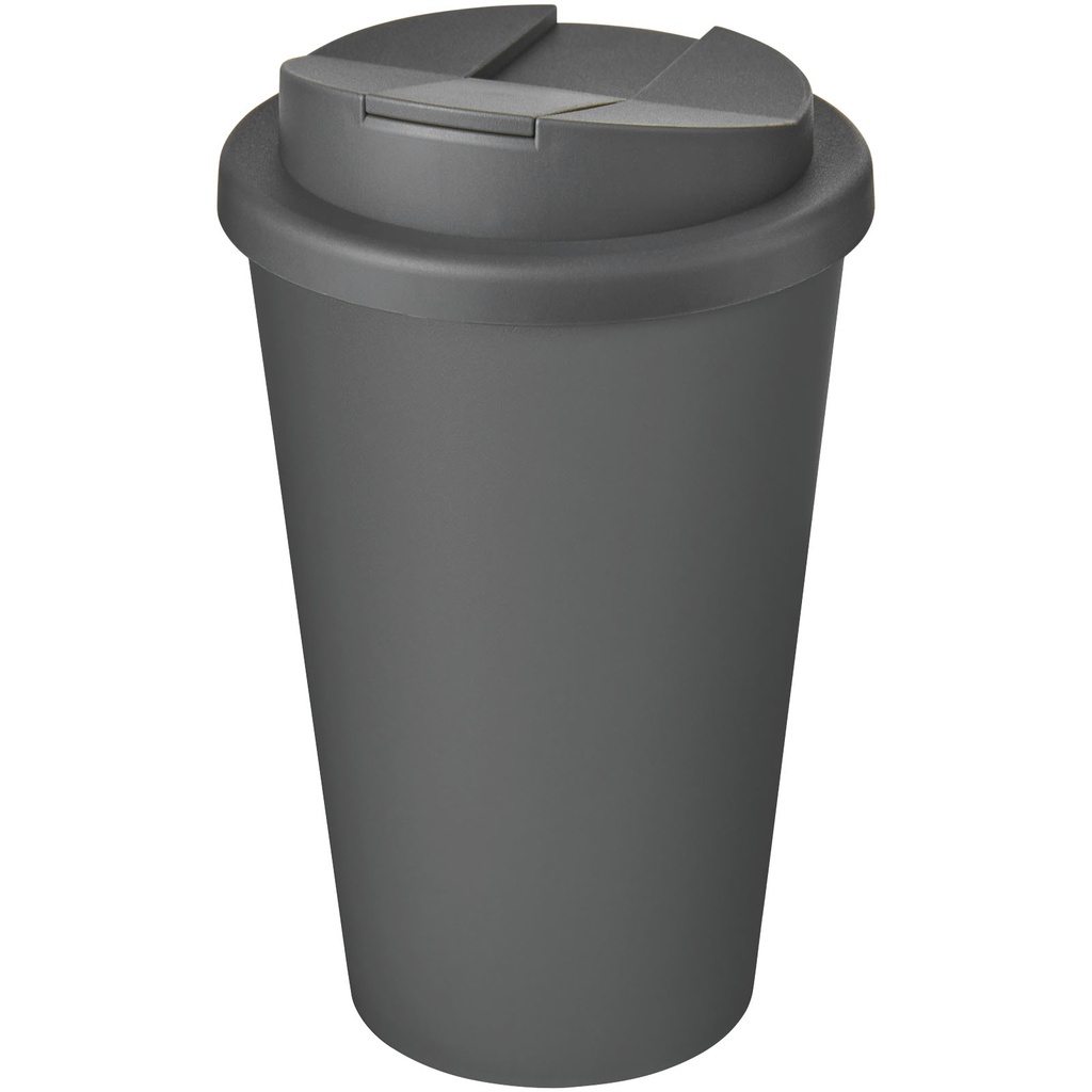 Kubek Americano® Eco z recyklingu o pojemności 350 ml z pokrywą odporną na zalanie 210425 - Szary