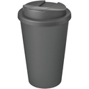 Kubek Americano® Eco z recyklingu o pojemności 350 ml z pokrywą odporną na zalanie 210425 - Szary