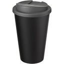 Kubek Americano® Eco z recyklingu o pojemności 350 ml z pokrywą odporną na zalanie 210425 - Szaro-czarny