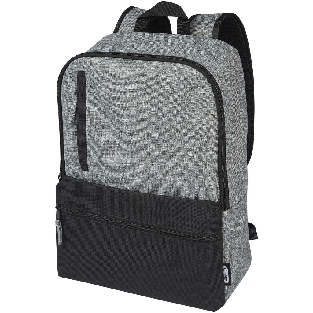 Reclaim 15-calowy plecak na laptopa 14 l z recyklingu 120655 - Czarno-melanż szary