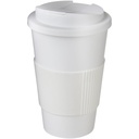 Kubek Americano® 350 ml z uchwytem i pokrywką chroniącą przed rozlaniem 210696 - Biały