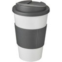 Kubek Americano® 350 ml z uchwytem i pokrywką chroniącą przed rozlaniem 210696 - Biało-szary
