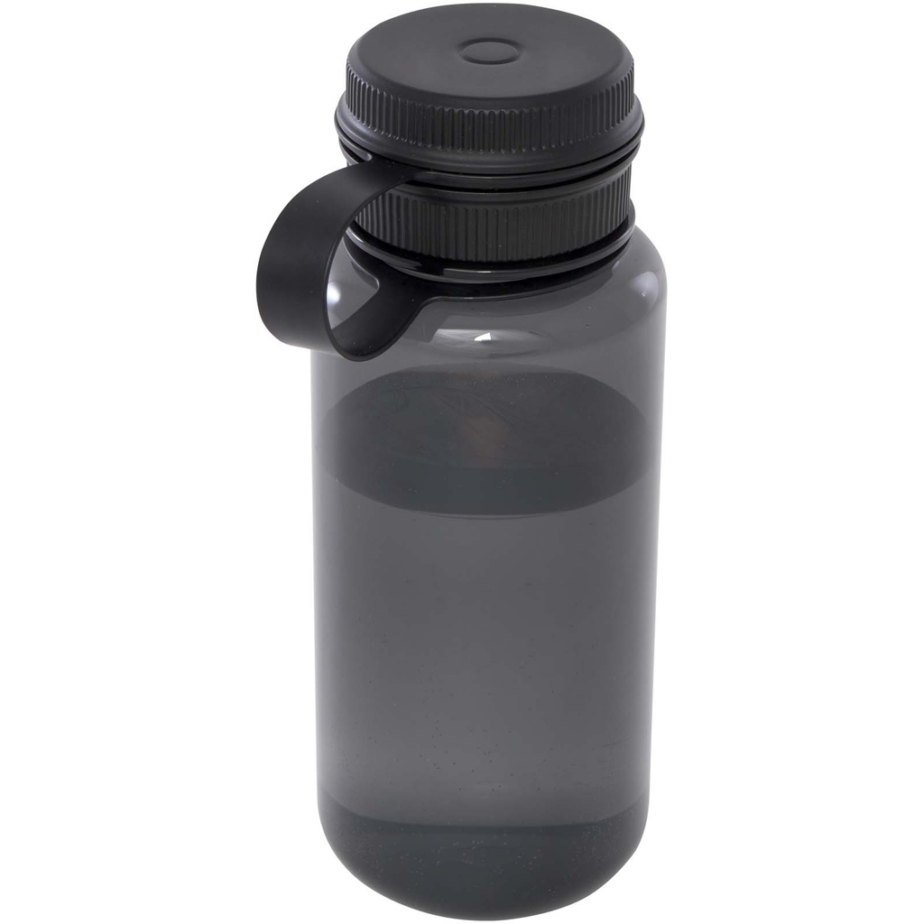 Butelka sportowa Ryder z materiału RPET, z certyfikatem RCS, o pojemności 900 ml, z wielofunkcyjną zakrętką 100837 - Czarny