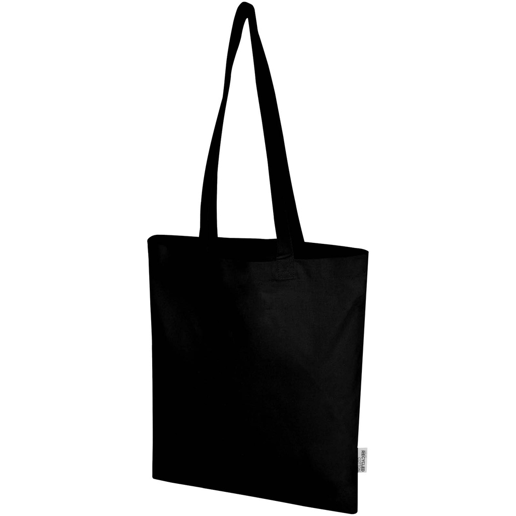 Peru Blend torba na zakupy z bawełny z recyklingu z certyfikatem GRS o gramaturze 180 g/m², 7 l 120789 - Czarny