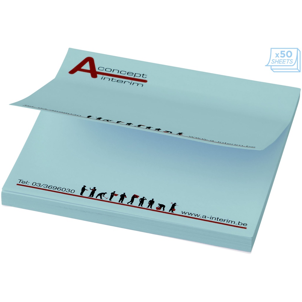 Karteczki samoprzylepne Sticky-Mate® 75x75 21093014 - Jasny niebieski
