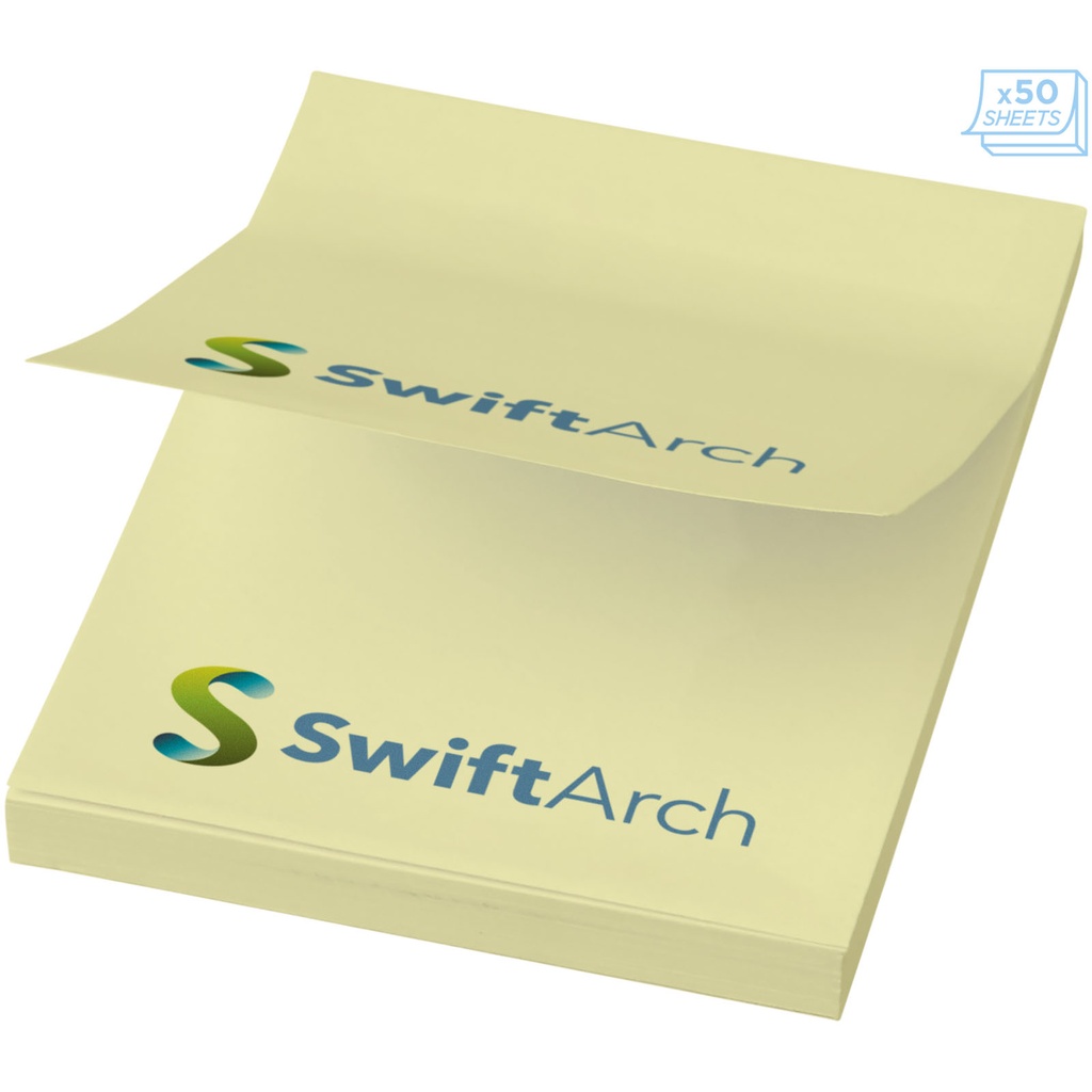 Karteczki samoprzylepne Sticky-Mate® 50x75 21092022 - Jasny żółty