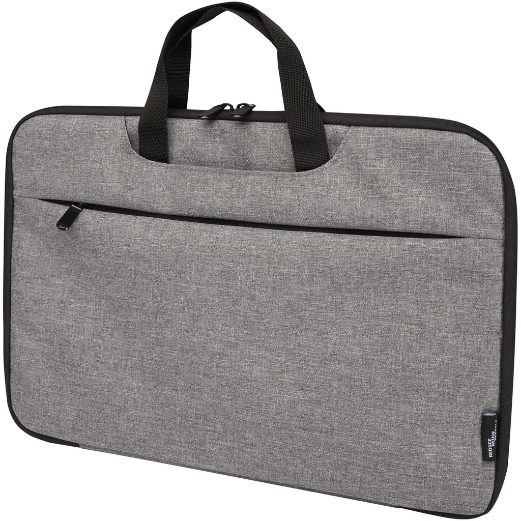 Libra etui na laptopa 2 w 1 o pojemności 3 l wykonane z materiałów z recyklingu z certyfikatem GRS 130085 - Melanż szary