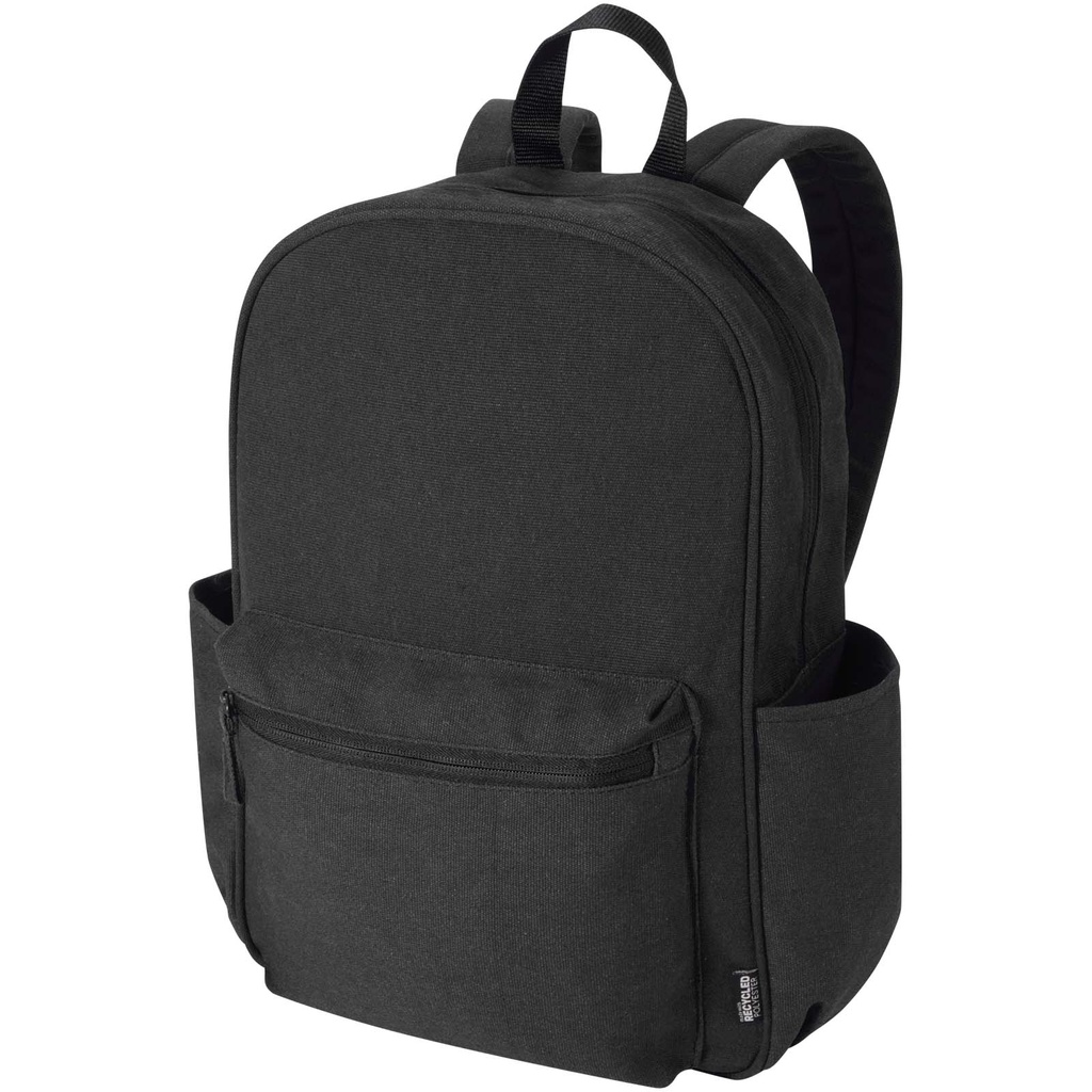 Recanvas miejski plecak na 15,6-calowego laptopa o pojemności 16 l z recyklingu z certyfikatem GRS 130124 - Czarny