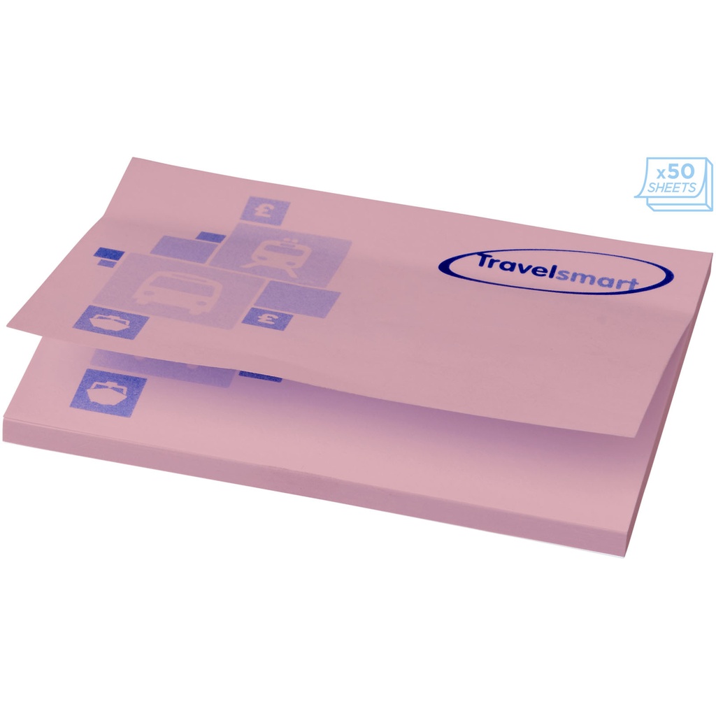 Karteczki samoprzylepne Sticky-Mate® 100x75 21094041 - Jasny różowy