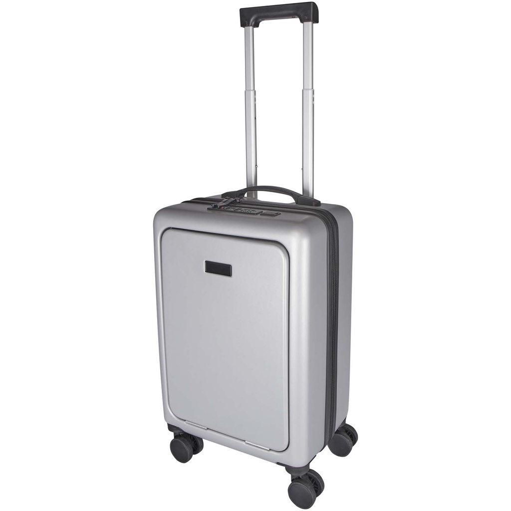 Rover Pro twarda walizka na kółkach z tworzyw sztucznych pochodzących z recyklingu z certyfikatem GRS o wysokości 51 cm i poj 130087 - Srebrny