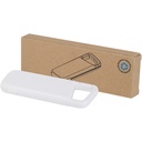 Alkes wodoodporny powerbank z karabińczykiem o pojemności 5000 mAh i mocy 12 W, wykonany z tworzyw sztucznych pochodzących z 124470 - Biały