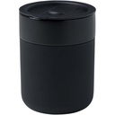 Java kubek ceramiczny z silikonową osłoną i plastikową pokrywką 330 ml 100808 - Czarny