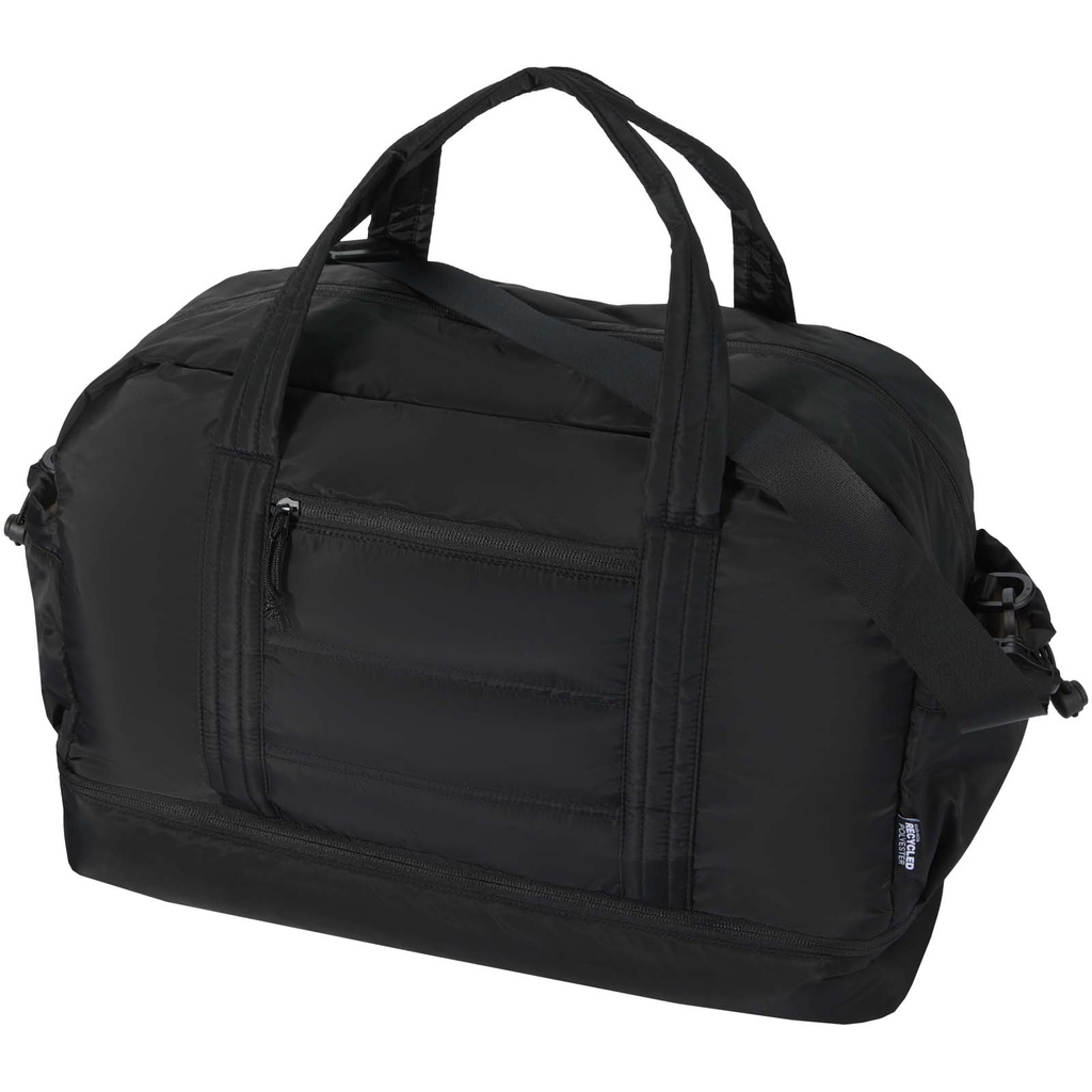 Puffer torba podróżna z certyfikatem GRS z recyklingu z izolowanym dnem, 30 l 130115 - Czarny
