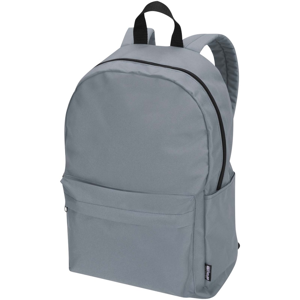 Byron plecak na 14-calowego laptopa o pojemności 16 l z recyklingu z certyfikatem GRS 130096 - Szary