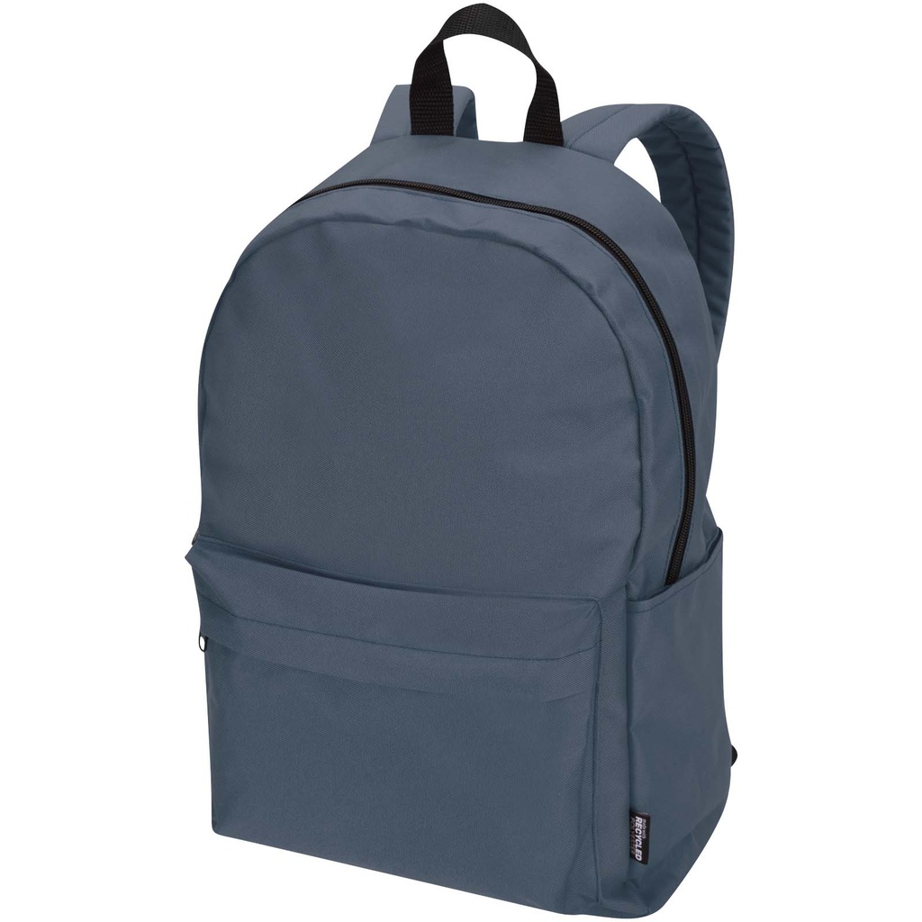 Byron plecak na 14-calowego laptopa o pojemności 16 l z recyklingu z certyfikatem GRS 130096 - Szaroniebieski