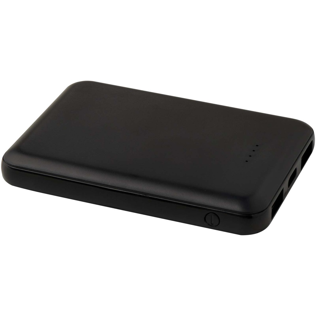 Asama powerbank o pojemności 5000 mAh Type-C z tworzyw sztucznych pochodzących z recyklingu 124383 - Czarny