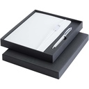 Legato Elegance zestaw notatnik A5 w twardej okładce z długopisem żelowym 106258 - Biały