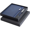Legato Elegance zestaw notatnik A5 w twardej okładce z długopisem żelowym 106258 - Oceaniczny niebiesko-biały