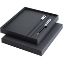 Legato Elegance zestaw notatnik A5 w twardej okładce z długopisem żelowym 106258 - Podstawowy czarno-biały