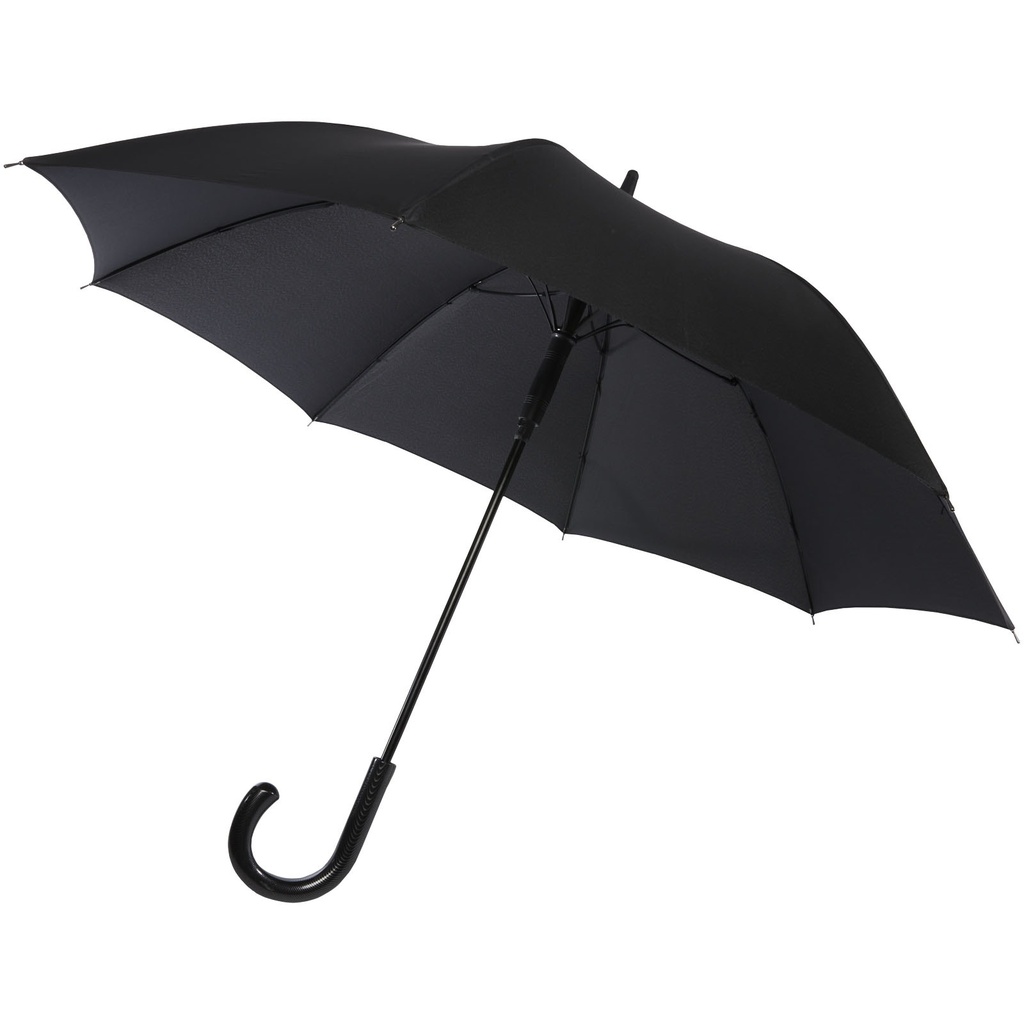 Fontana parasol z funkcją automatycznego otwierania, w optyce karbonowej i z przekrzywioną rączką o wymiarach 23" 109413 - Czarny
