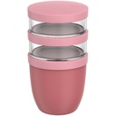 Mepal Ellipse 3-częściowy pojemnik na lunch o pojemności 500 ml + 2 x 200 ml 113143 - Różowy