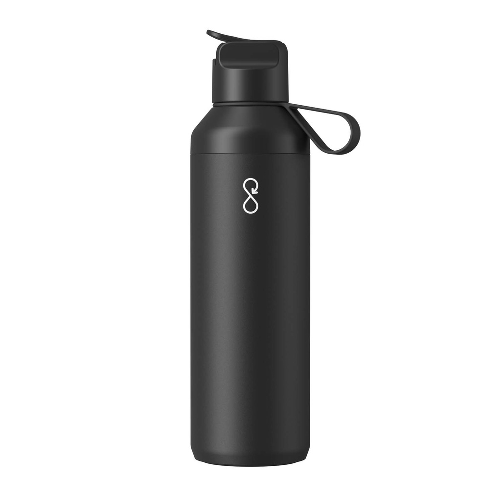 Bidon Ocean Bottle Peak GO 710 ml z recyklingowanej stali nierdzewnej 100940 - Czarny obsydianowy