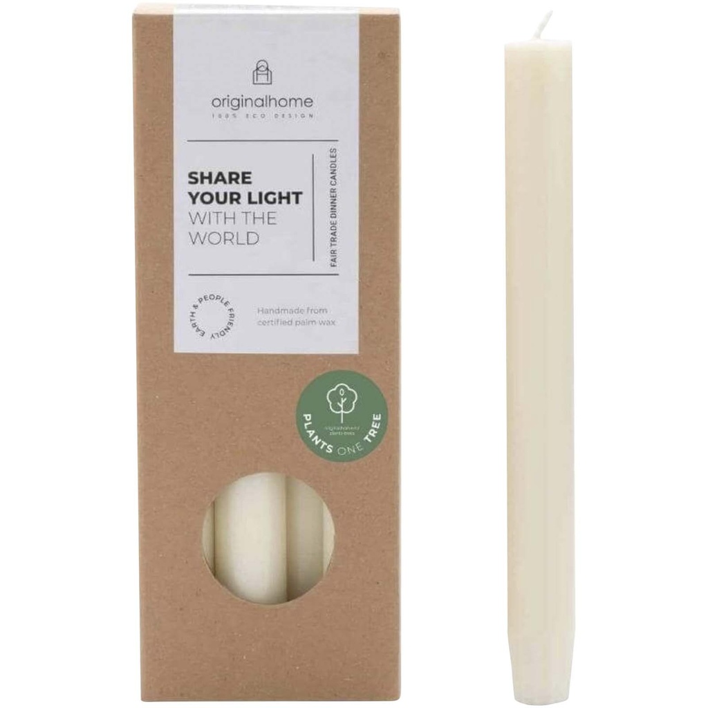 Originalhome świeca stołowa matcha 126323 - Złamana biel