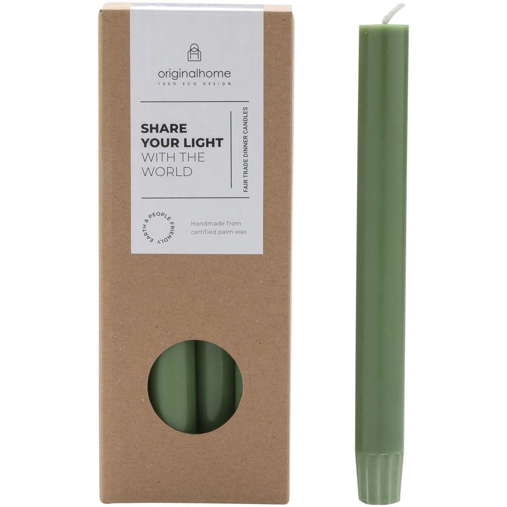Originalhome świeca stołowa matcha 126323 - Melanż zielony