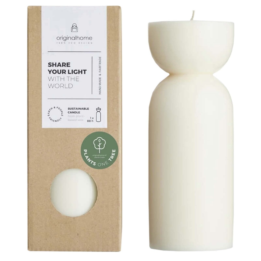 Originalhome świeca organiczna — średnia 126427 - Złamana biel