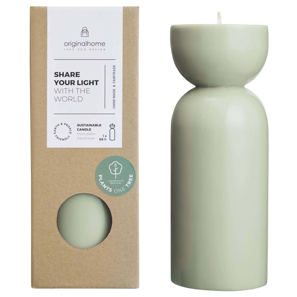 Originalhome świeca organiczna — średnia 126427 - Melanż zielony
