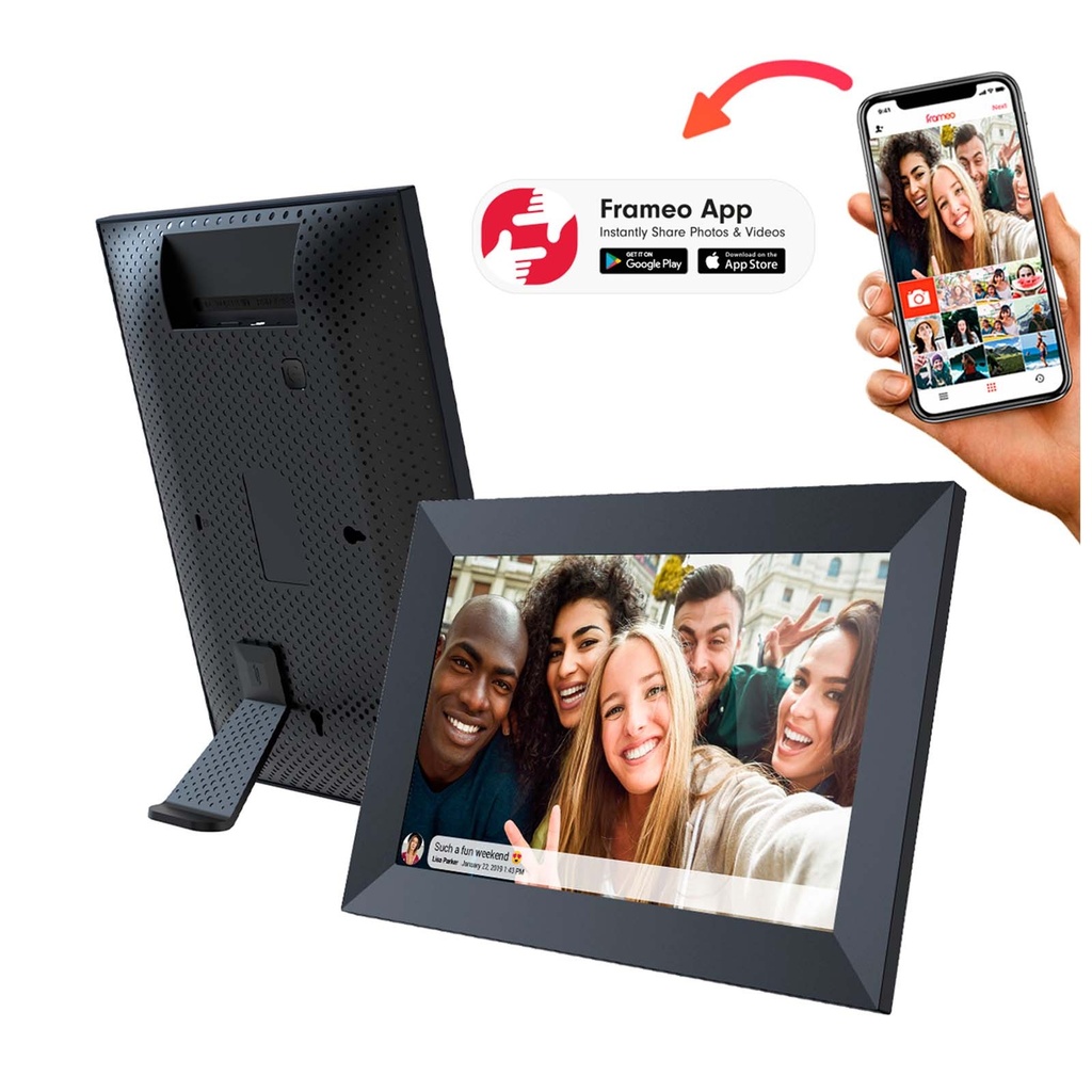 Prixton Prado Frameo cyfrowa ramka Wi-Fi na zdjęcia 10 cali 2PA130 - Czarny