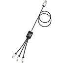 Kabel z podświetlonym logo 3w1 - SCX.design C17 2PX003 - Czarno-biały