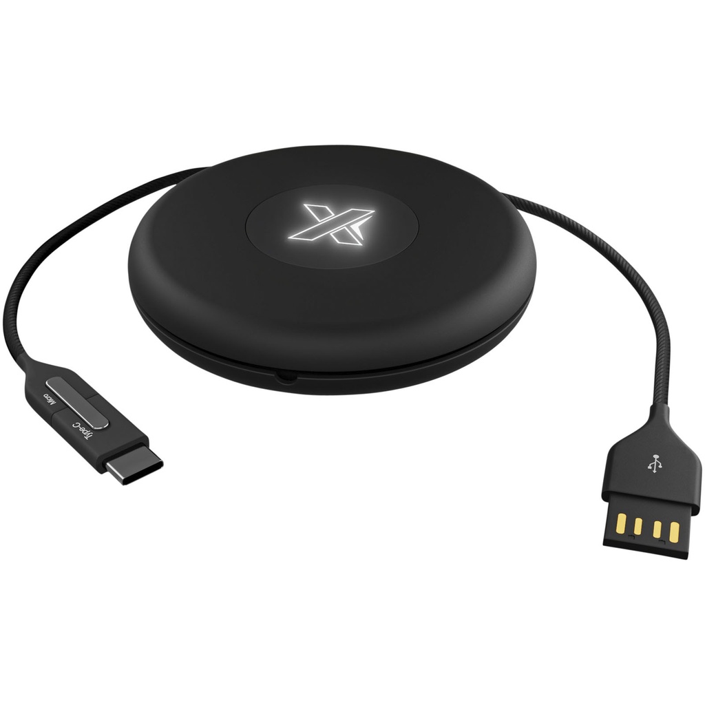 Podróżny podświetlany kabel SCX.design C18 2PX004 - Czarny
