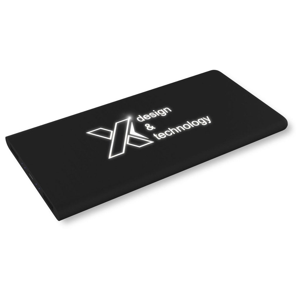 Powerbank z podświetlanym logo - SCX.design P15 2PX016 - Czarny