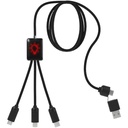 SCX.design C28 długi kabel do łądowania 5 w 1 2PX064 - Czerwono-czarny