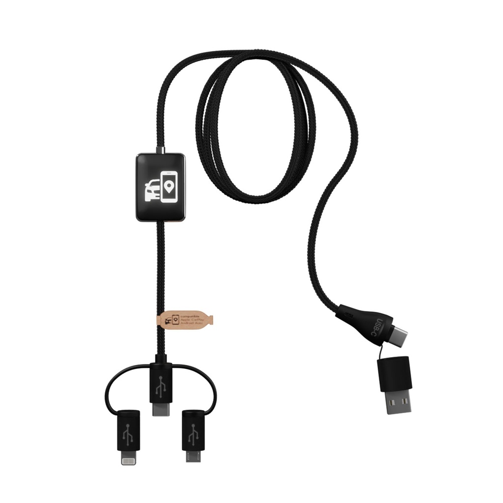 SCX.design C48 CarPlay kabel do ładowania 5 w 1 2PX121 - Czarny