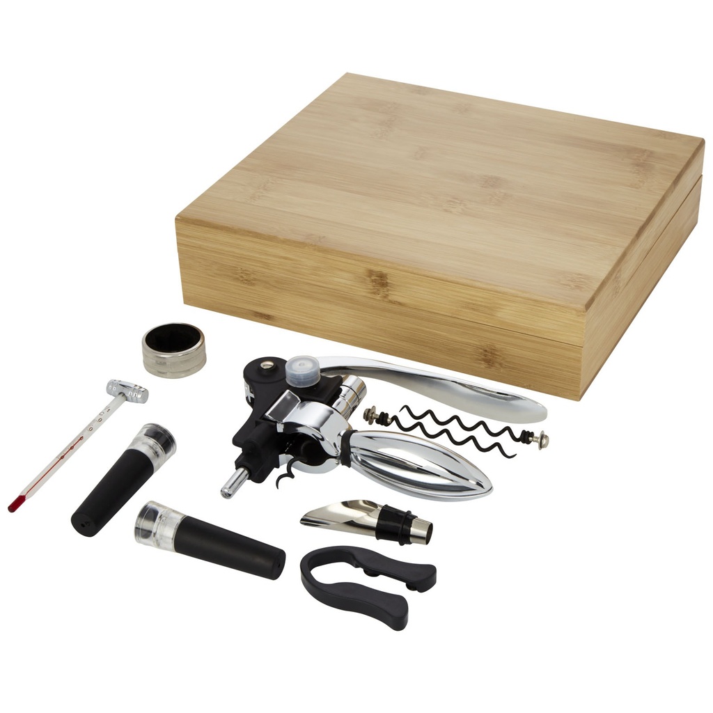 Malbick 9-częściowy zestaw do wina 113145 - Naturalno-srebrny