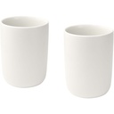 Male kubki ceramiczne o pojemności 350 ml - zestaw 2 sztuk 126396 - Biały