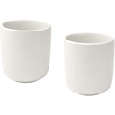 Male kubki ceramiczne o pojemności 200 ml - zestaw 2 sztuk 126399 - Biały