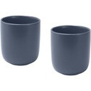 Male kubki ceramiczne o pojemności 200 ml - zestaw 2 sztuk 126399 - Szaroniebieski